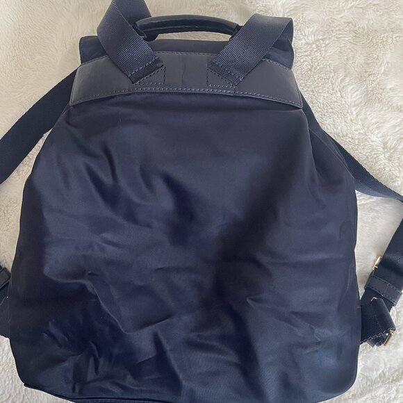 Tory Burch Tilda Medium Navy Blue Nylon Backpack - Picture 3 of 16